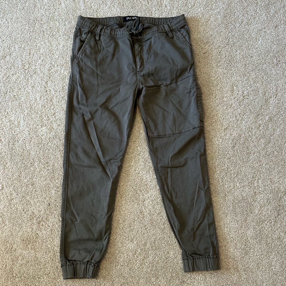 Men's DUER  Gray Jogger Pants 34x29 Nature2x stretch fabric